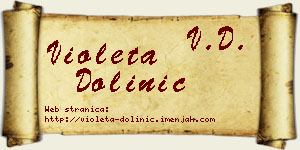 Violeta Dolinić vizit kartica
